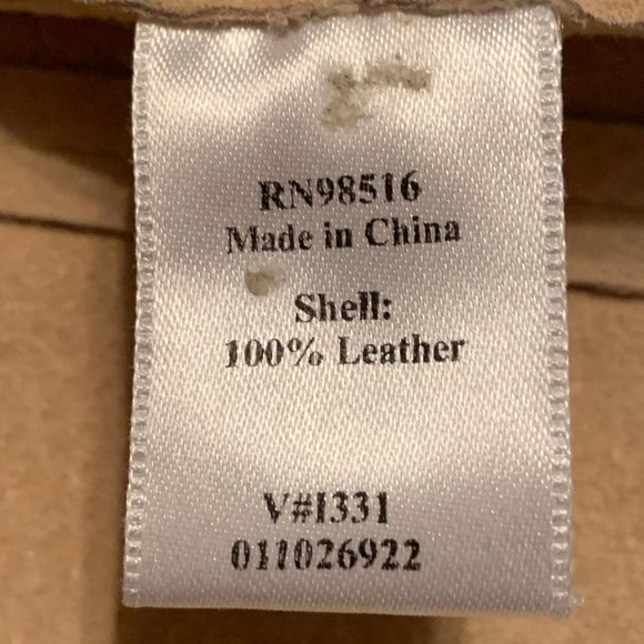 Coldwater Creek Suede Leather Blazer-Tan-Medium - Picture 5 of 6